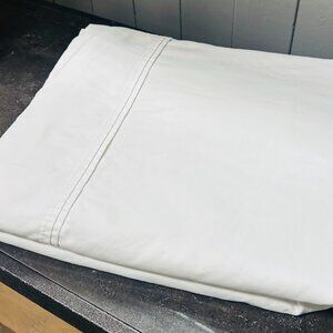 MEMBER'S MARK Hotel Premier 700 count 100% Egyptian Cotton WHITE FLAT SHEET